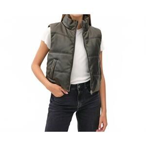 NEW BE COOL sofie faux leather vest in black
